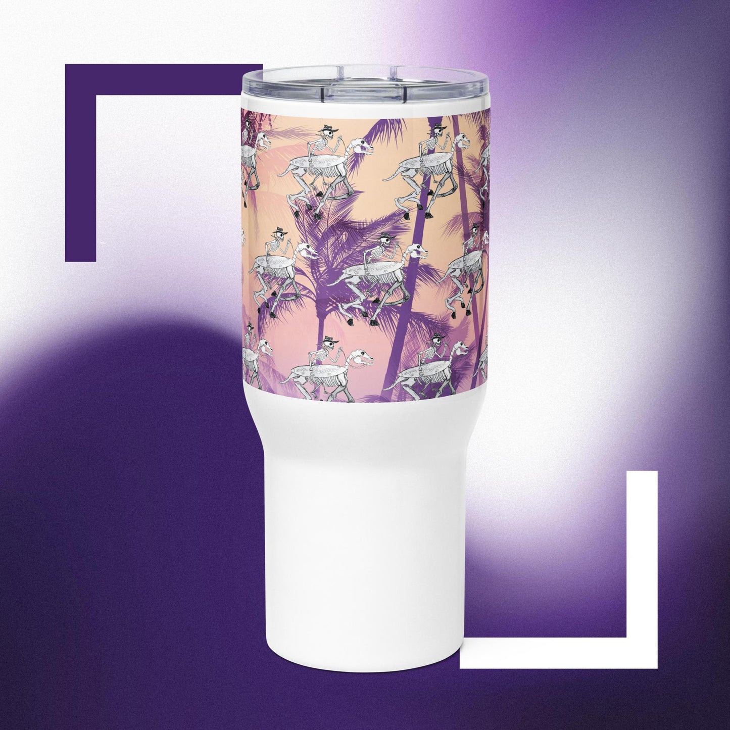 Surf or Die Travel mug with a handle