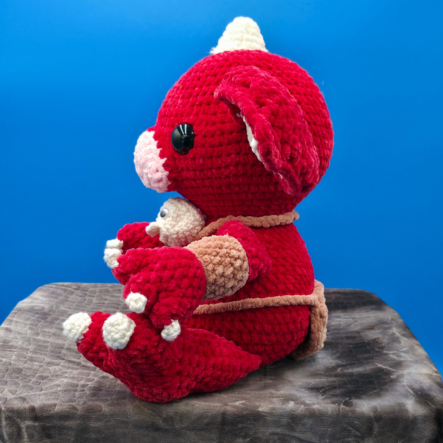Large baby goblin doll ready for battle.
