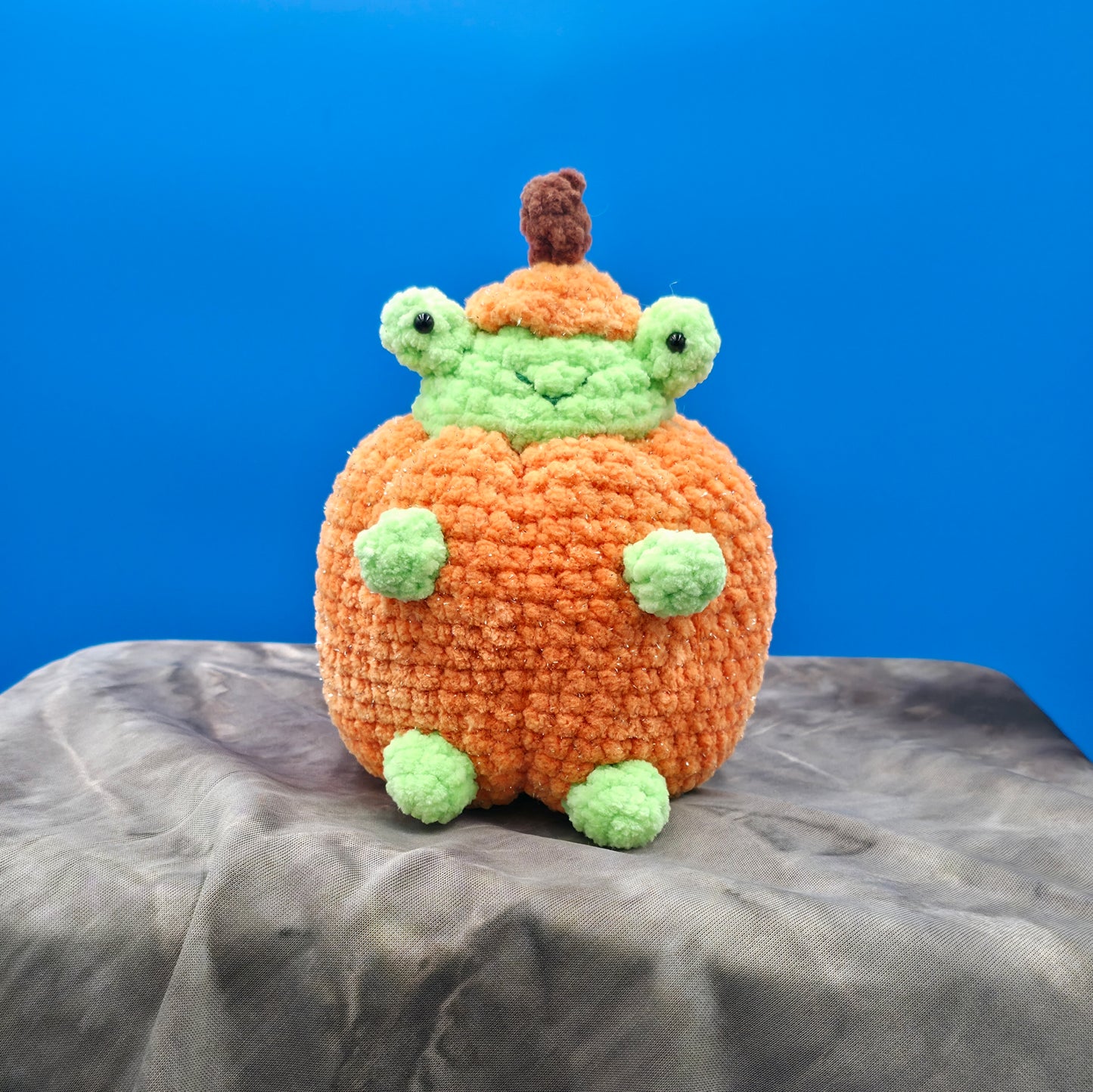 Pumpkin Frog Crochet Plush 🎃 🐸