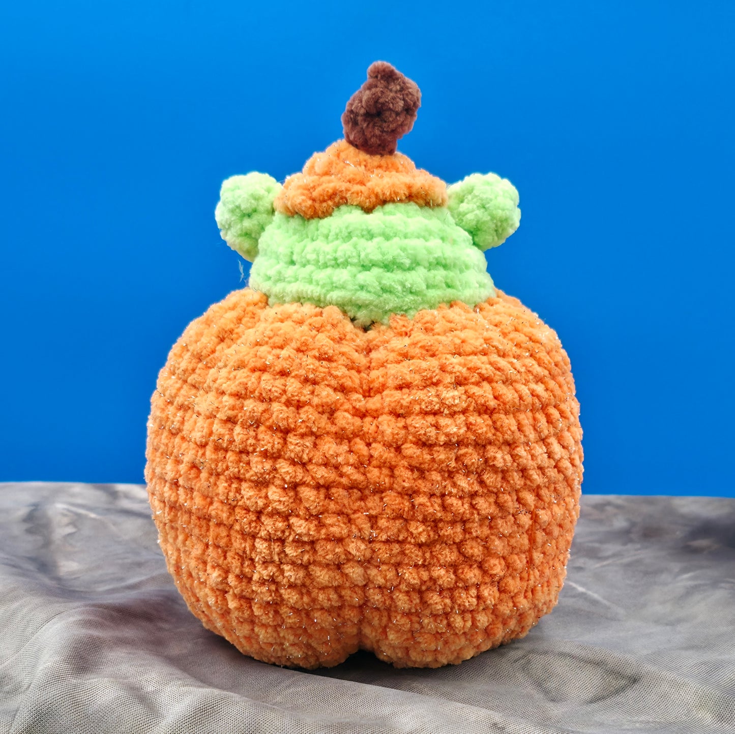 Pumpkin Frog Crochet Plush 🎃 🐸