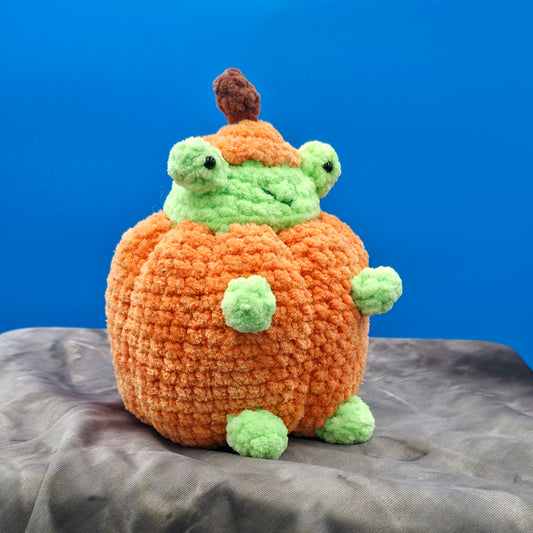 Pumpkin Frog Crochet Plush 🎃 🐸
