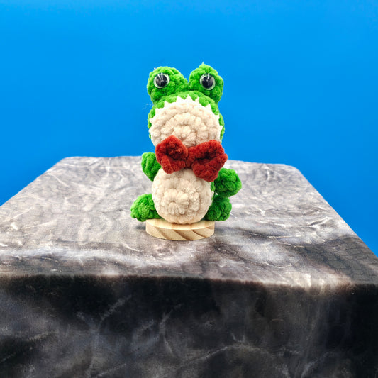 Frog with a bow
